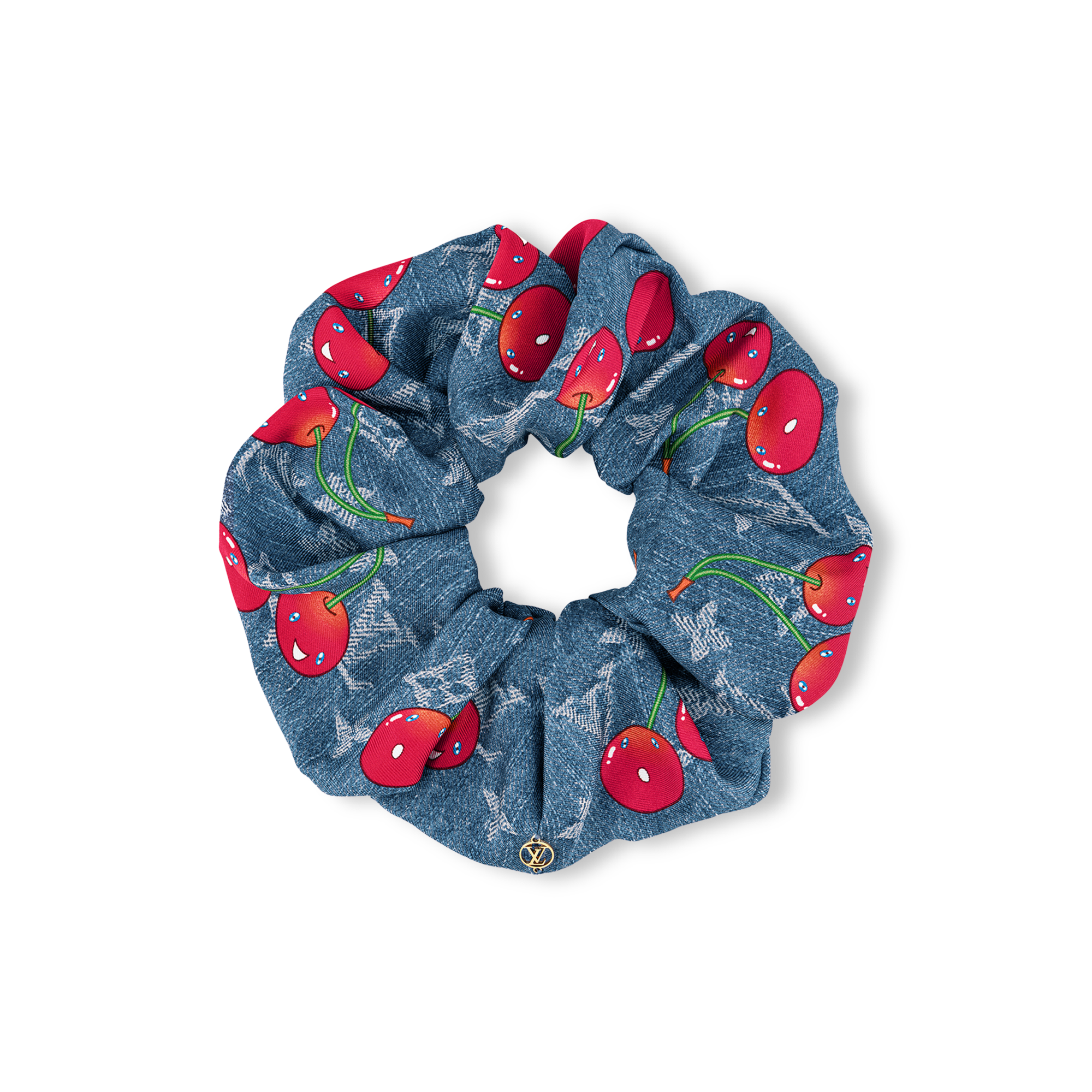 LV x TM Elástico de Cabelo Denim Cerise S00 - Acessórios | LOUIS